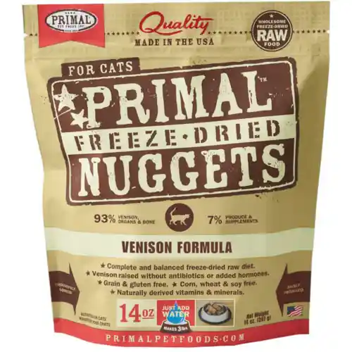 Freeze Dried Nuggets Venison Formula Complete Diet For Cats 14-oz