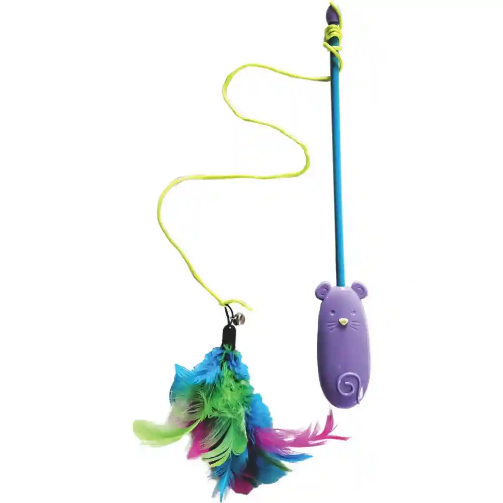 Laser & Feather Teaser Wand Cat Toy Assorted 16 Inch