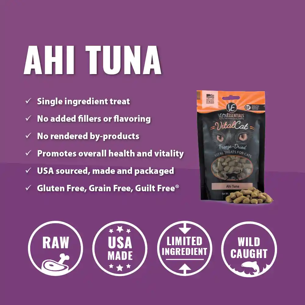 Vital Cat Freeze Dried Ahi Tuna Cat Treats 1.1-oz