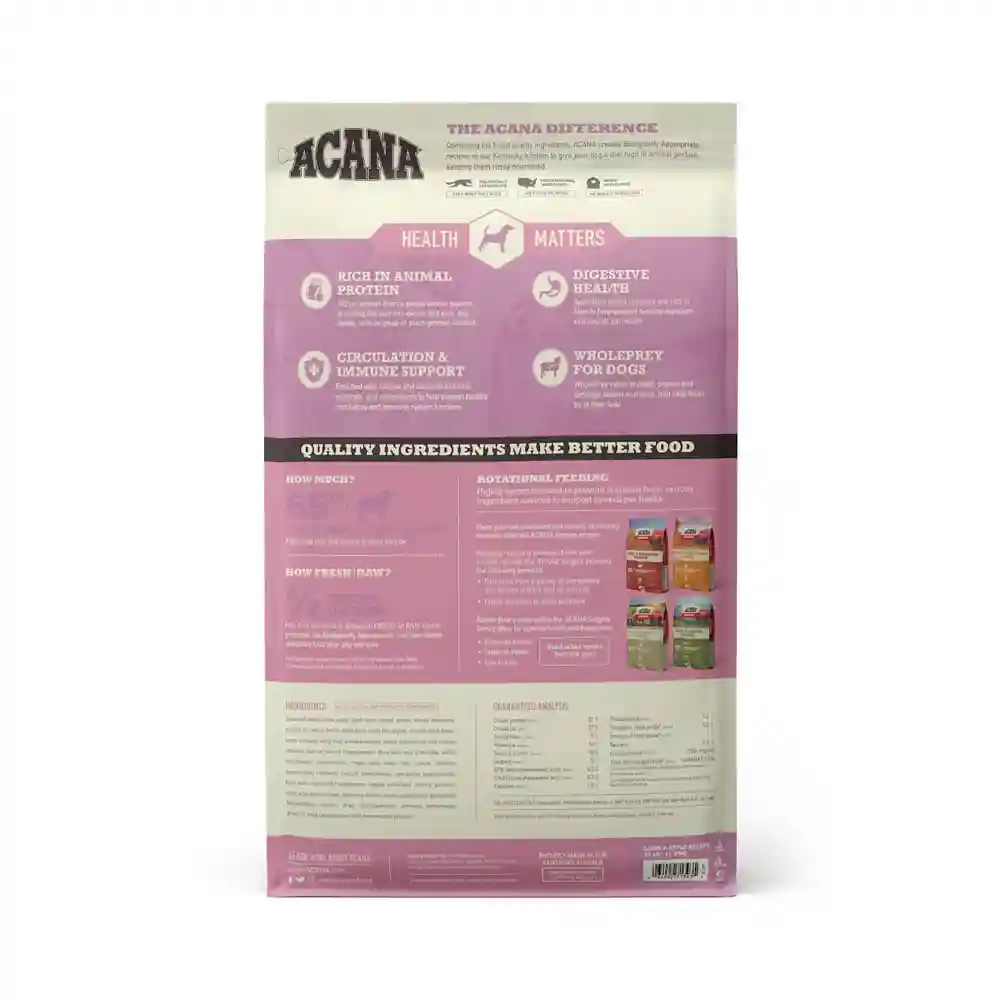 Aca Singles Lamb N Apple 25lb