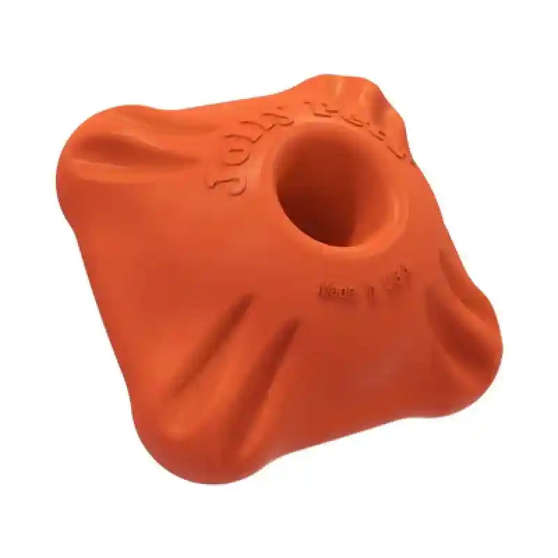 Jolly Pets Flex-n-chew Squarble Large 3" Orange