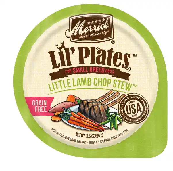 Lil' Plates Adult Small Breed Grain Free Little Lamb Chop Stew Canned Dog Food 3.5-oz
