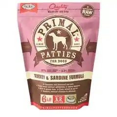 Raw Frozen Canine Turkey & Sardine Formula Nuggets Dog Food 6-lb