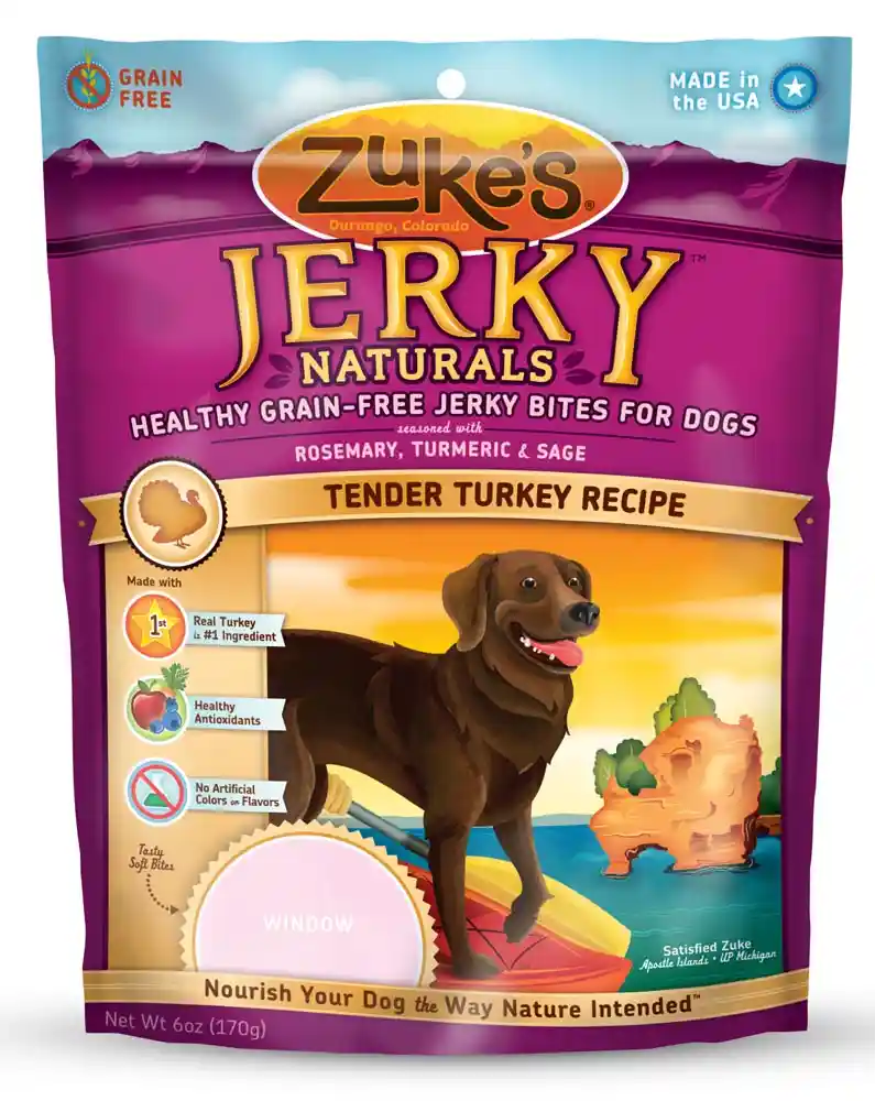 Zuke's Dog Jerky Naturals Turkey & Rice Treat 6oz