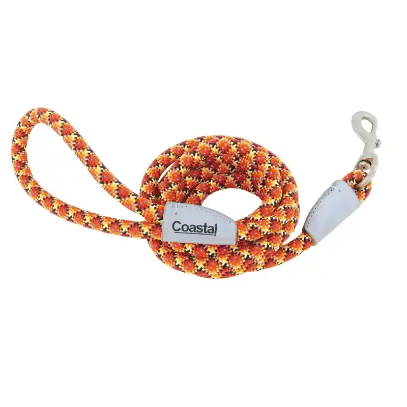 Pro Active Woven Reflective Rope Leash Burning Blue