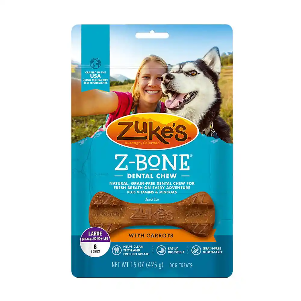 Zuke's Z-bone Clean Carrot Crisp Large 6 Ct