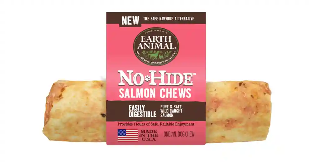 Earth Animal No Hide Salmon Chews Bulk Display 7-in 24-ct