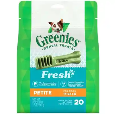 Dog Dental Care Chews Fresh Petite Dog Treats - 12