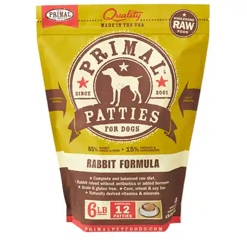 Raw Frozen Canine Rabbit Formula Nuggets Dog Food 6-lb