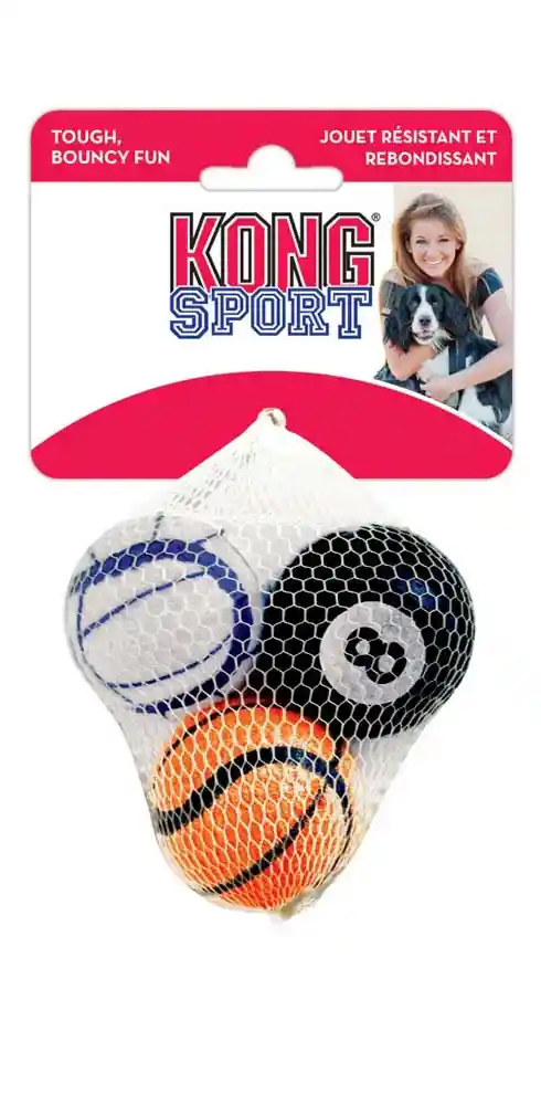 Kong Toy Sport Balls Medium 3 Pk