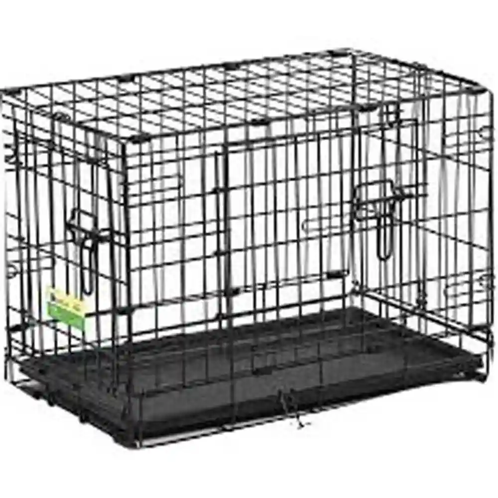 Contour Double Door Dog Crate Black 24x18x19