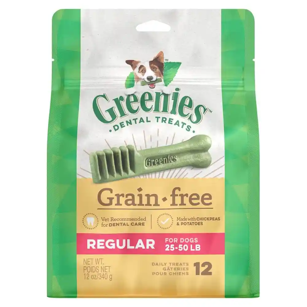 Grain Free Regular Dental Dog Chews 12-oz