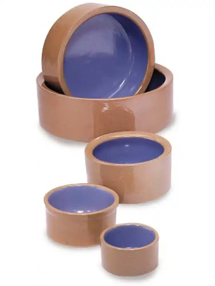 Crock Ceramic Dish Blue 4"