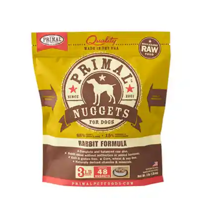 Raw Frozen Canine Rabbit Formula Nuggets Dog Food 3-lb