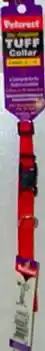 Adjustable Dog Collar With Plastic Buckle, Red, 3/8" X 8"-12"
