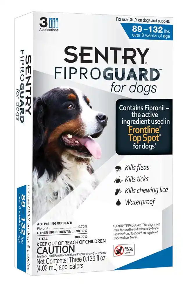 Fiproguard Squeeze On 89-132 Lbs 3 Pk