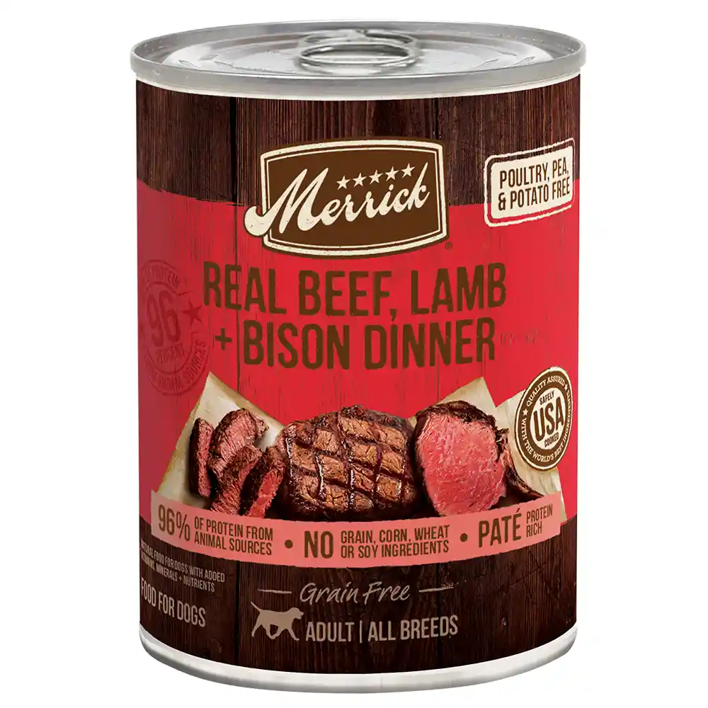 Grain-free Real Beef, Lamb & Buffalo Canned Dog Food 13.2-oz