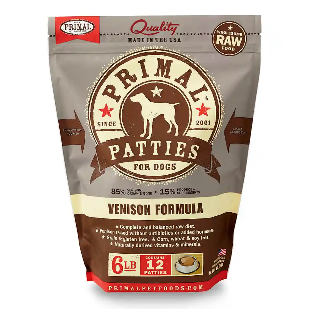 Raw Frozen Canine Venison Formula Nuggets Dog Food 6-lb