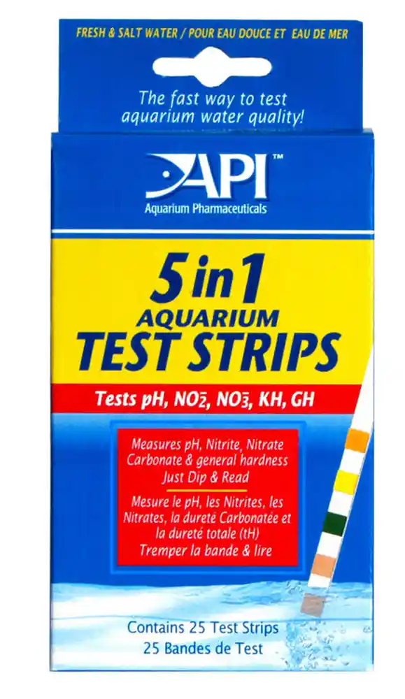 Api 5 In 1 Aquarium Test Strips 25 Ct