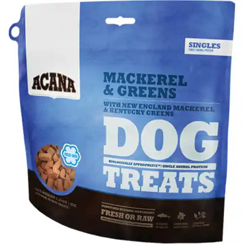 Singles Limited Ingredient Freeze-dried Dog Treats, Mackerel & Greens, Biologically Appropriate & Gr