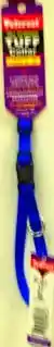 Adjustable Dog Collar With Plastic Buckle, Blue, 3/8" X 8"-12"