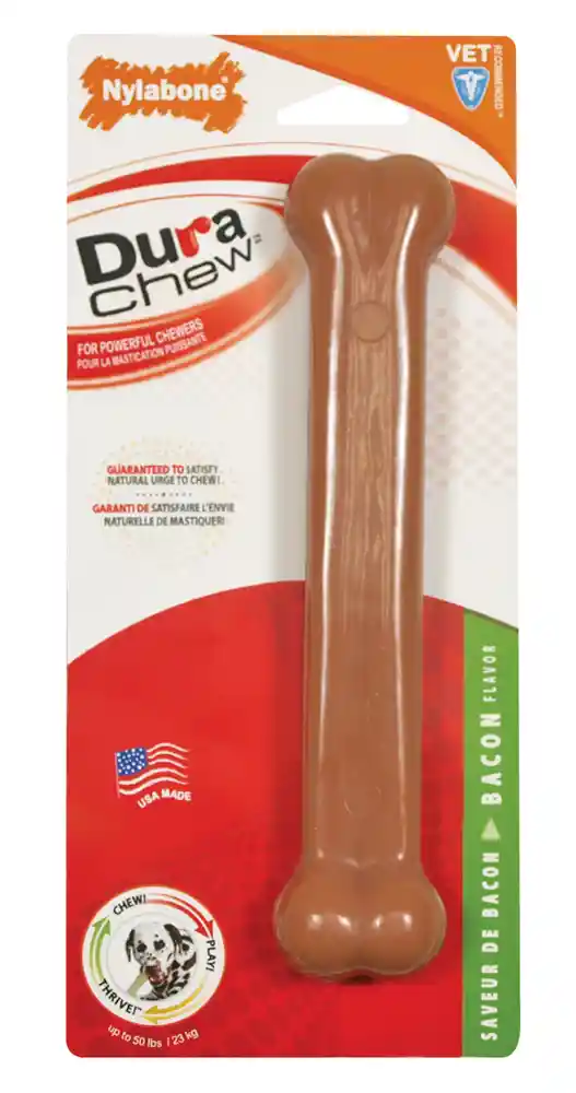 Durachew Power Chew Bacon Flavor Bone Dog Toy Giant