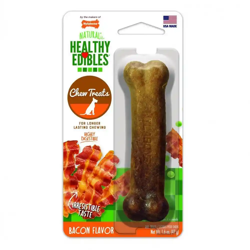 Healthy Edibles Bacon Flavored Bone Dog Treat Giant