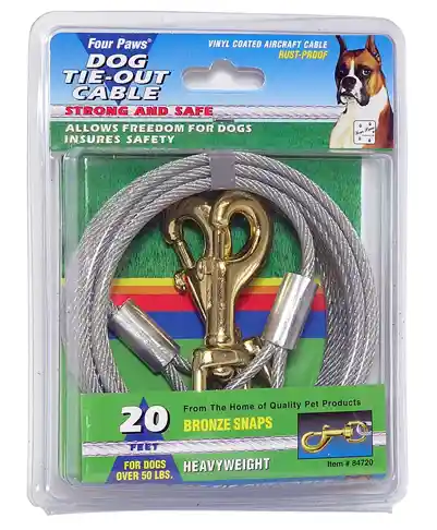 Fp Cable Tieout 1750lb 20' Silver