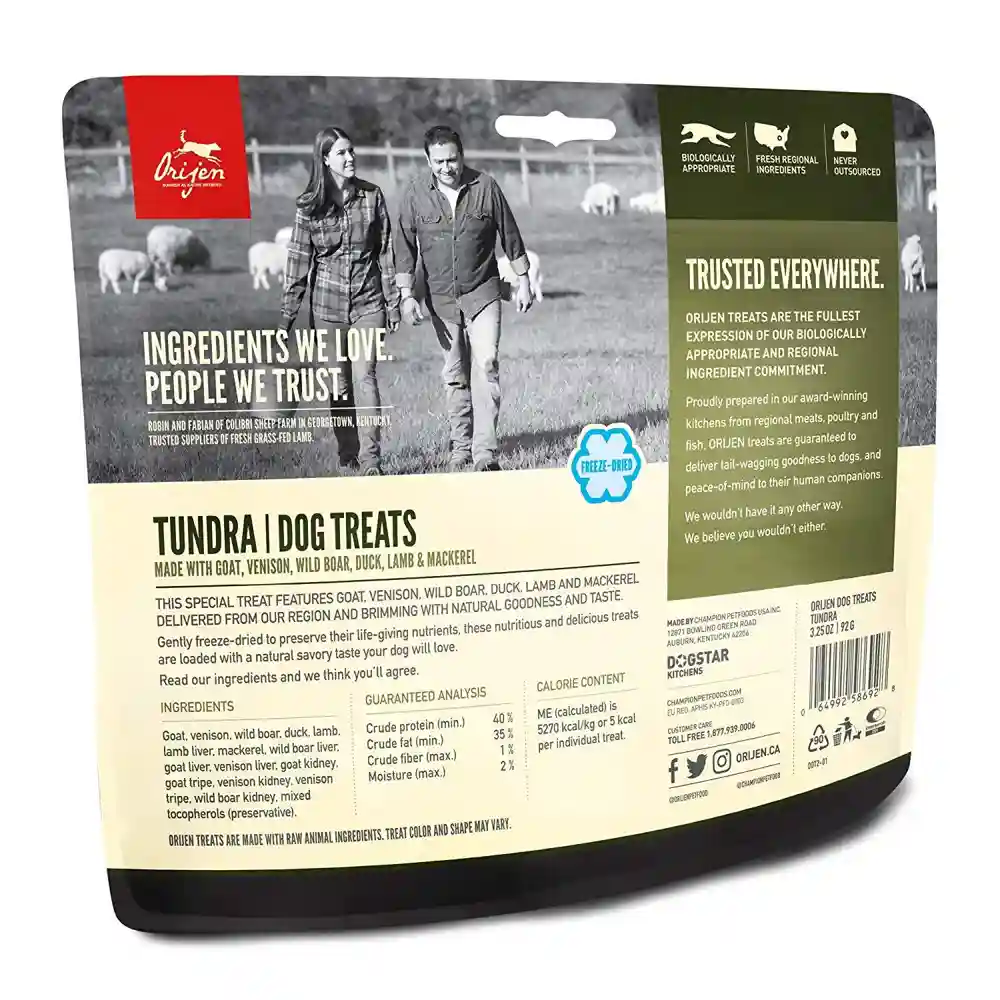 Freeze-dried Dog Treats, Tundra, Biologically Appropriate & Grain Free 3.25-oz