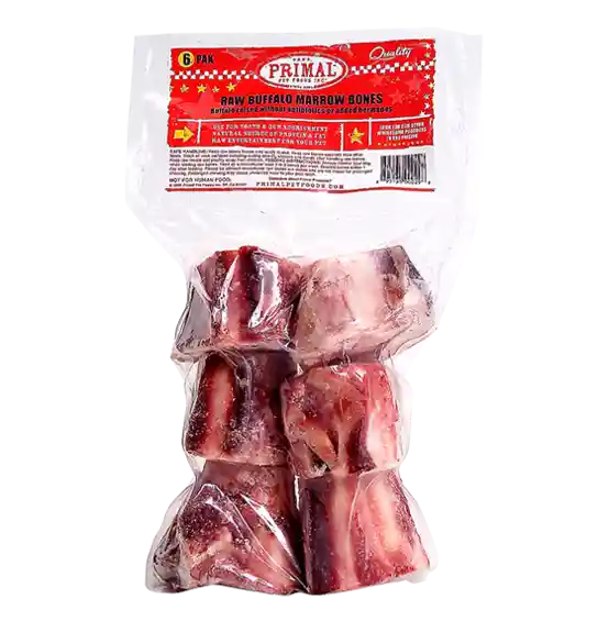 Raw Recreational Buffalo Marrow Bone (6 Pak) 6-ct