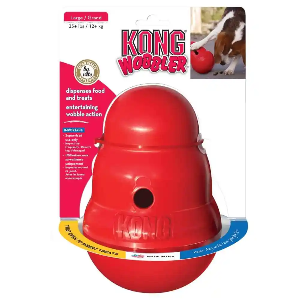 Kong Wobbler Dispensing Toy And Feeder Large Red