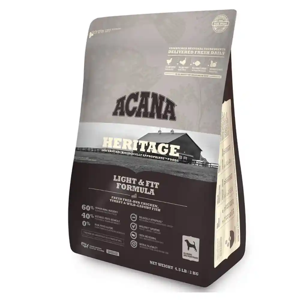 Acana Heritage Light & Fit 4.5 Lbs