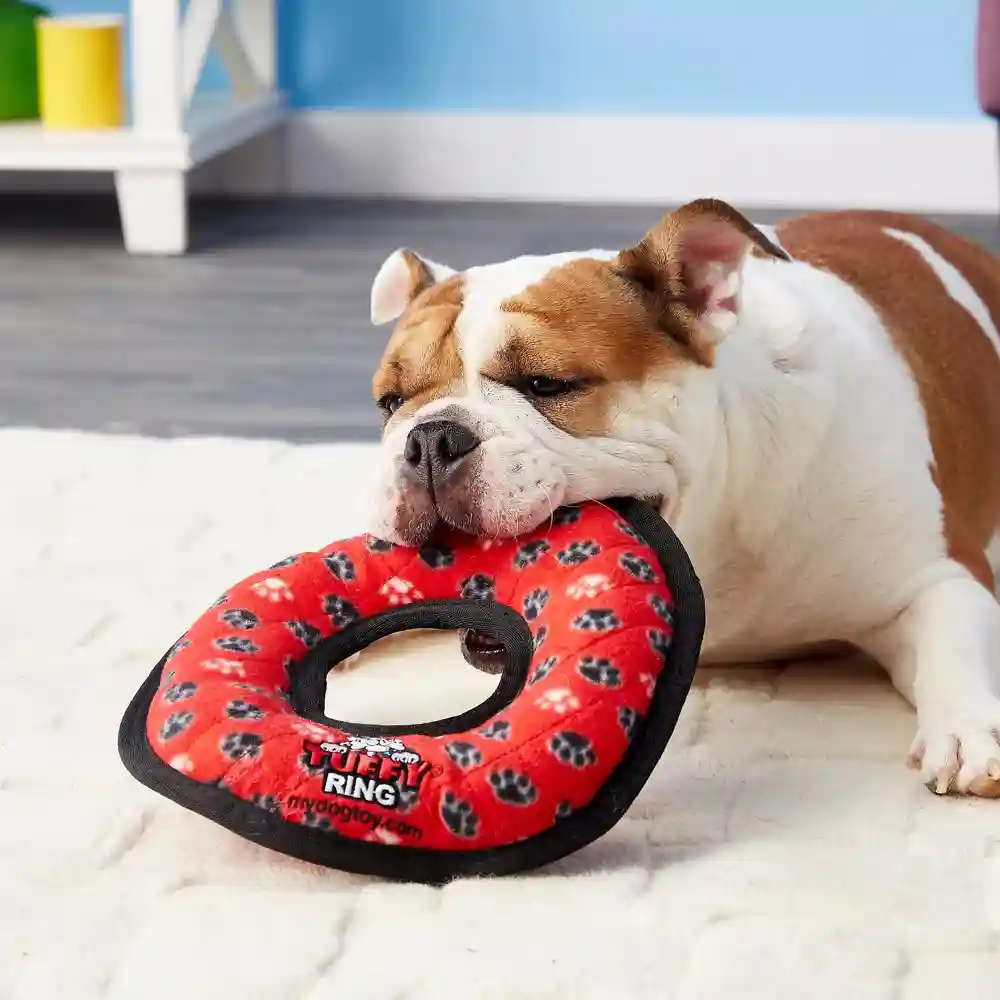 Ultimate Ring Red Paws Dog Toy Medium