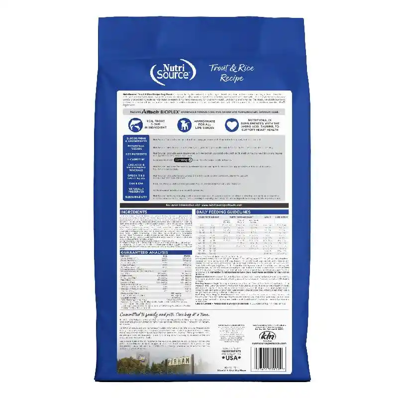 Nutrisource Dog Trout & Rice 26 Lb