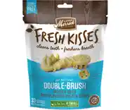 Fresh Kisses Double-brush Mint Breath Strips Grain-free Dental Dog Treats Xs Dog - 33 Count