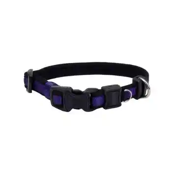 Adjustable Collar, Purple, 5/8" X 10"-14"