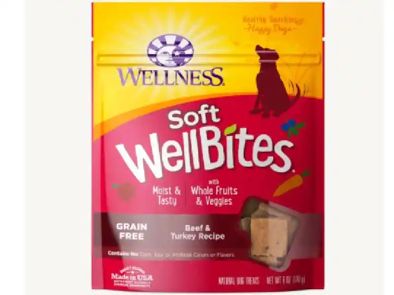 Natural Grain Free Wellbites Soft Beef & Turkey Recipe Dog Treats 6-oz