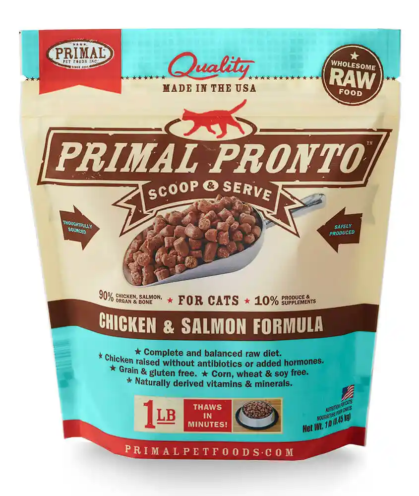 Pronto Raw Chicken & Salmon Frozen Cat Food 1-lb