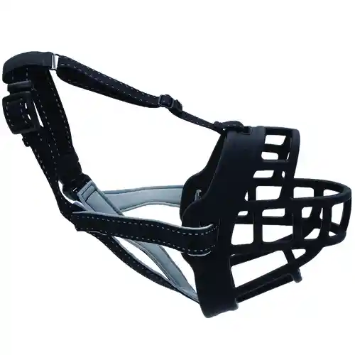 Soft Basket Muzzle, Black, 02