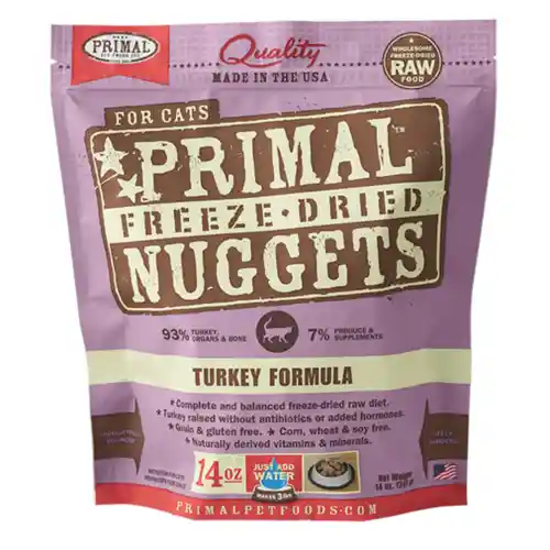 Freeze Dried Nuggets Grain Free Turkey Formula Cat Food 14-oz