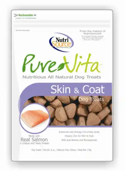 Pure Vita Skin & Coat Dog Treats 6 Oz
