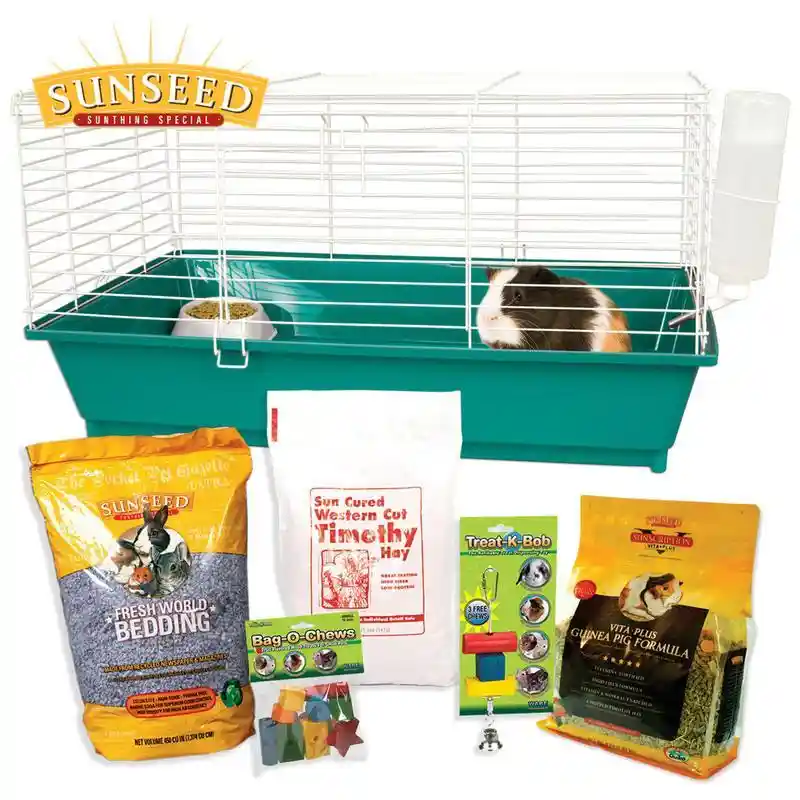 Sunseed Rabbit Guinea Pig Starter Kit 28x17x15.5"