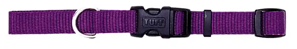 Adjustable Dog Collar With Plastic Buckle, Purple, 1" X 18" - 26"