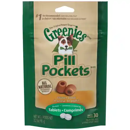 Pill Pockets Canine Chicken Flavor Dog Treats For Tablets 3.2-oz