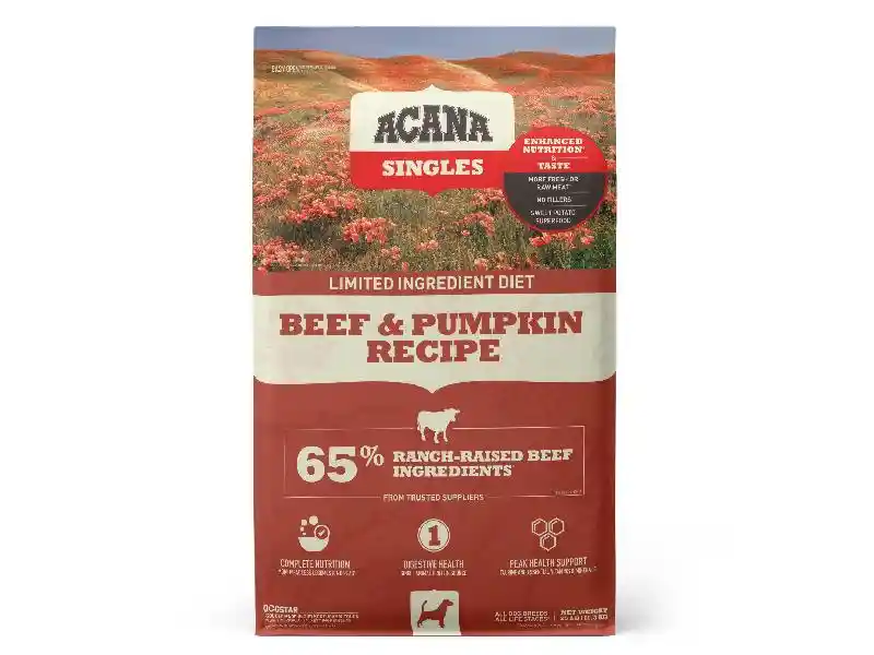 Aca Singles Beef N Pmpk 25lb