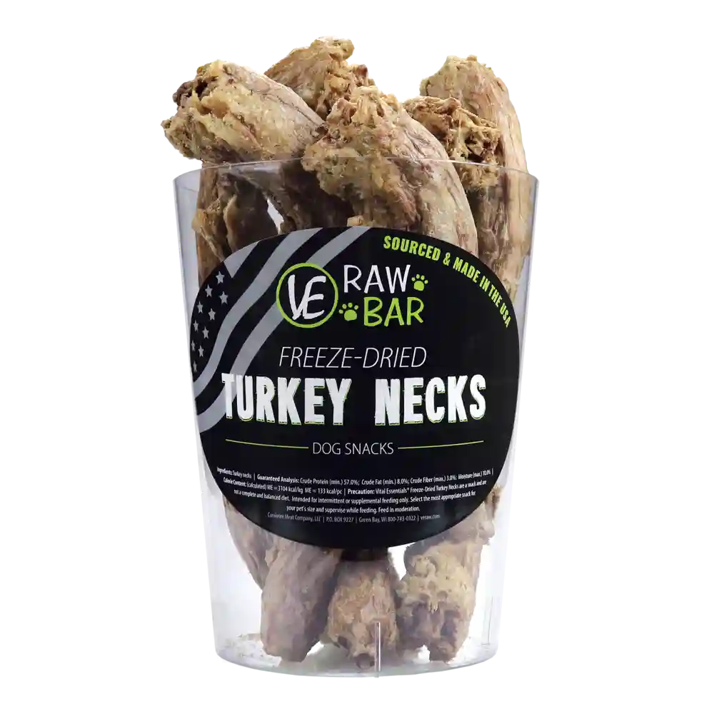 Raw Bar Freeze-dried Turkey Neck Treat For Dogs 1 Turkey Neck