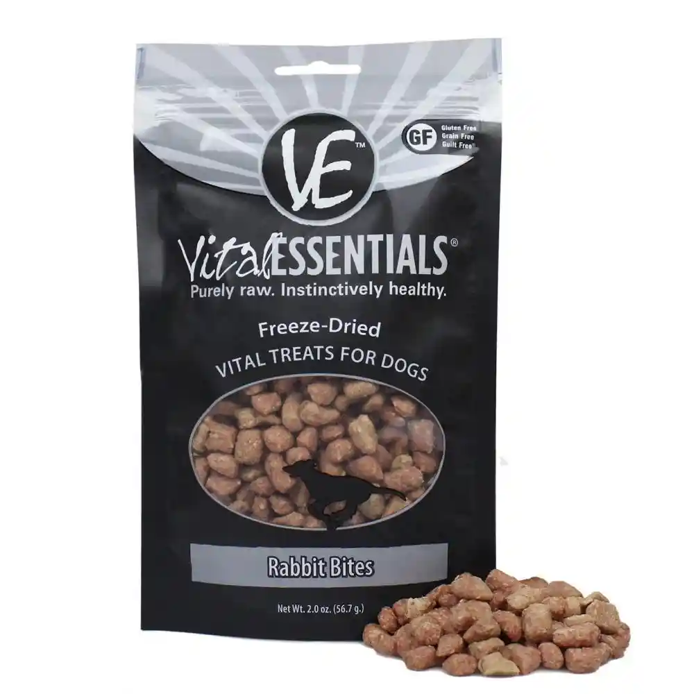 Freeze Dried Rabbit Bites Vital Treats For Dogs 2-oz