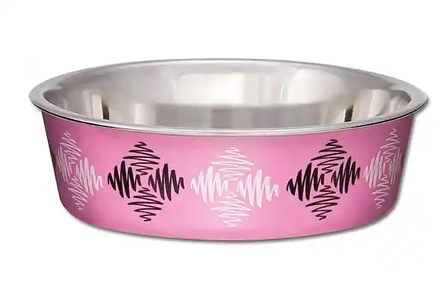 The Bella Bowl Designer – Argyle Pink Small - 5.50" - 15-oz.