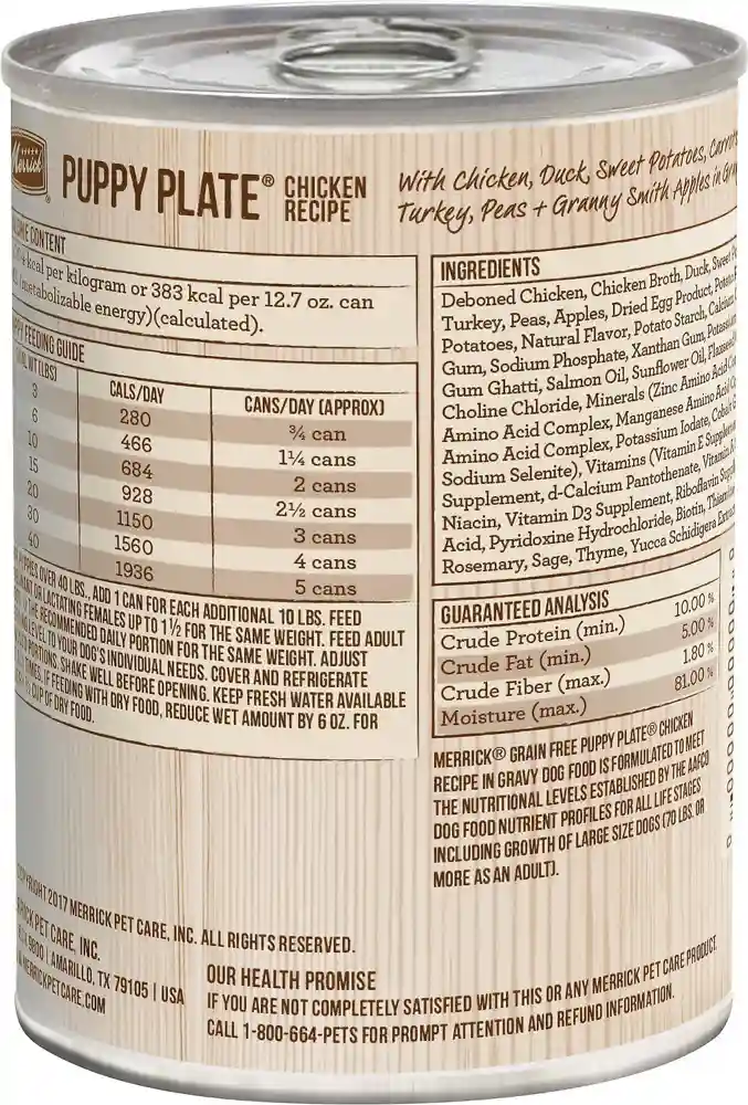Grain-free Puppy Plate Recipe Canned Dog Food 13.2-oz