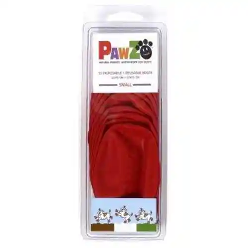 Waterproof Dog Boots, Red, 12 Count Small